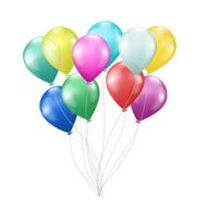 balloons on white