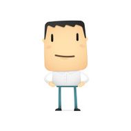 funny cartoon casual man N15