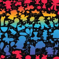 Kids - seamless pattern