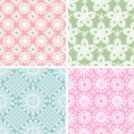 Lace seamless pattern Multi Colored Backgrounds Set