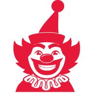 red one color clown