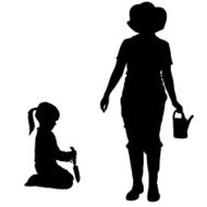 Vector silhouette of the woman N14
