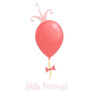 Balloon with a gold crown Background little princess