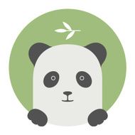 Animal set Portrait in flat graphics - Panda