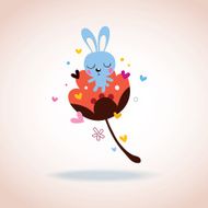 bunny character in love