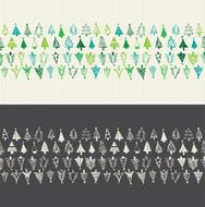 Hand Drawn Christmas Trees Seamless vector