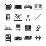 School icons set N3