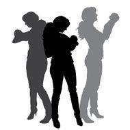 Vector silhouette of family N487