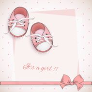 Baby girl shower card N114