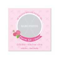 Baby girl arrival card N12