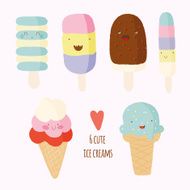 Ice creams cartoon characters