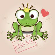 love card with cute little frog