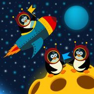 penguin on moon