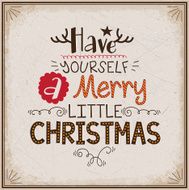 Christmas Greeting Card Merry lettering N3