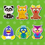 Cute animal stickers N34