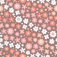 Seamless pattern with cute flowers N17