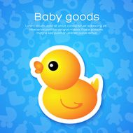 Background with Cartoon Duck N3