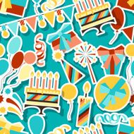 Happy Birthday party seamless pattern N4