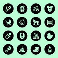 Baby icons - Circle