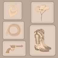 set of cowboy items