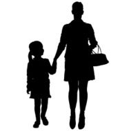 Vector silhouette of family N488