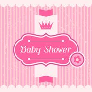Girl baby shower invitation card N2