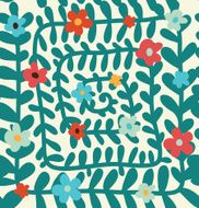 Floral spiral pattern
