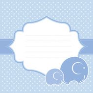 Elephant baby greeting card N6