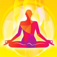 Meditation in a lotus pose Vector illustration N2