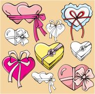 Gift Illustrations VIII Heart Shapes (Vector)