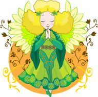 Cute Angel cartoon vector N2