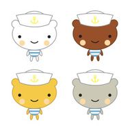 four cute little sailors