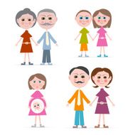 Vector Family Members Illustration