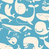 Whale Seamless background N3