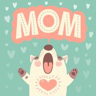 Greeting card for mom with cute puppy N4