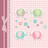 Beautiful baby greeting card vector N3