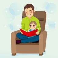 Dad and Son Reading