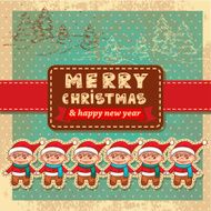 retro vintage christmas card