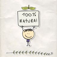 &quot;100 Natural&quot; label