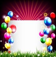 birthday background with balloon&#039;s and place for text N3