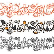 Seamless halloween banner vector