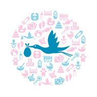 baby icons in circle