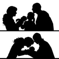 Vector silhouette of family N493
