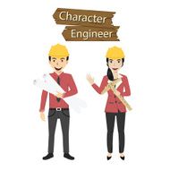 Engineer character vector illustration