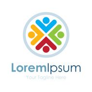 Help circle care partnership element icons business logo