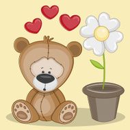 Bear With Flowers N20