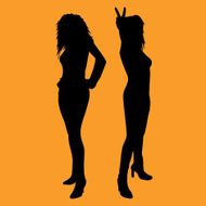 Sexy females - vector N2