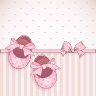 Baby girl shower card N115