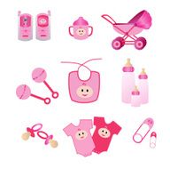 Pink Baby Icons