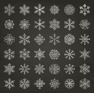 Winter Snow Flakes Doodles N3